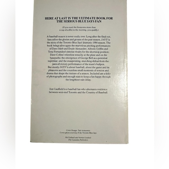 Jays! A Fan's Diary - Jon Caulfield (1985) Toronto Blue Jays Vintage Book - Picture 2 of 6